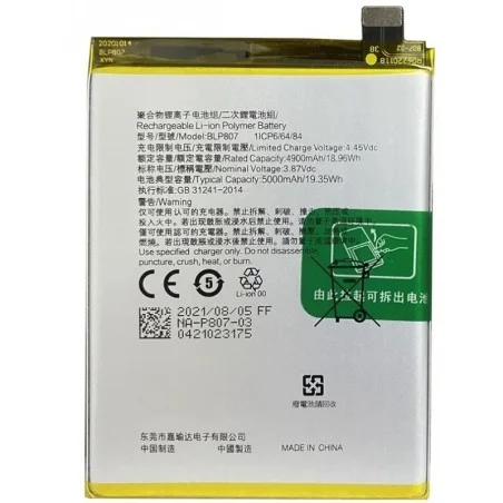 BATERIA BLP807 PARA OPPO REALME 7 / REALME 7 5G / REALME 7 PRO DE 5000MAH