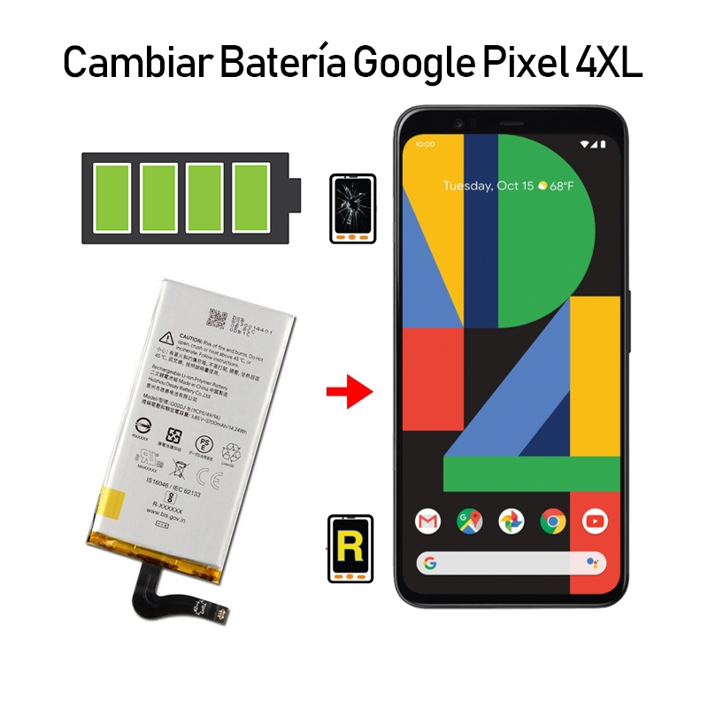 Cambiar Batería Google Pixel 4 XL