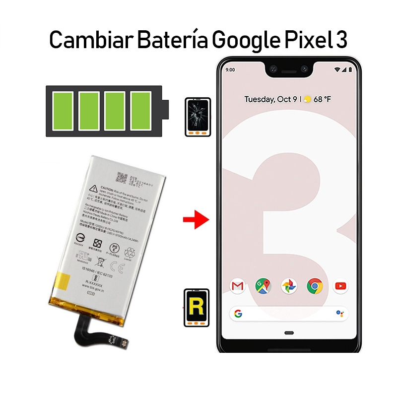 Cambiar Batería Google Pixel 3