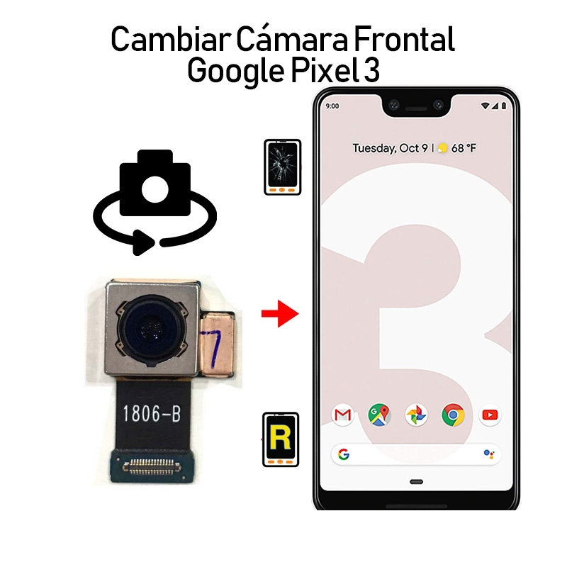 Cambiar Cámara Frontal Google Pixel 3