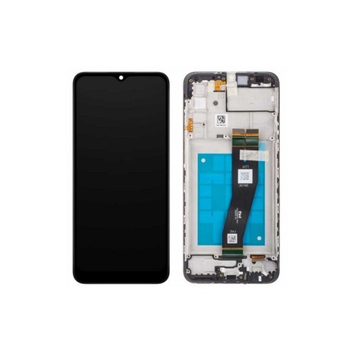 S-912 Pantalla Completa Original Con Marco Para Samsung Galaxy A025G / A02S / M02S (VERSION 162mm) NEGRO