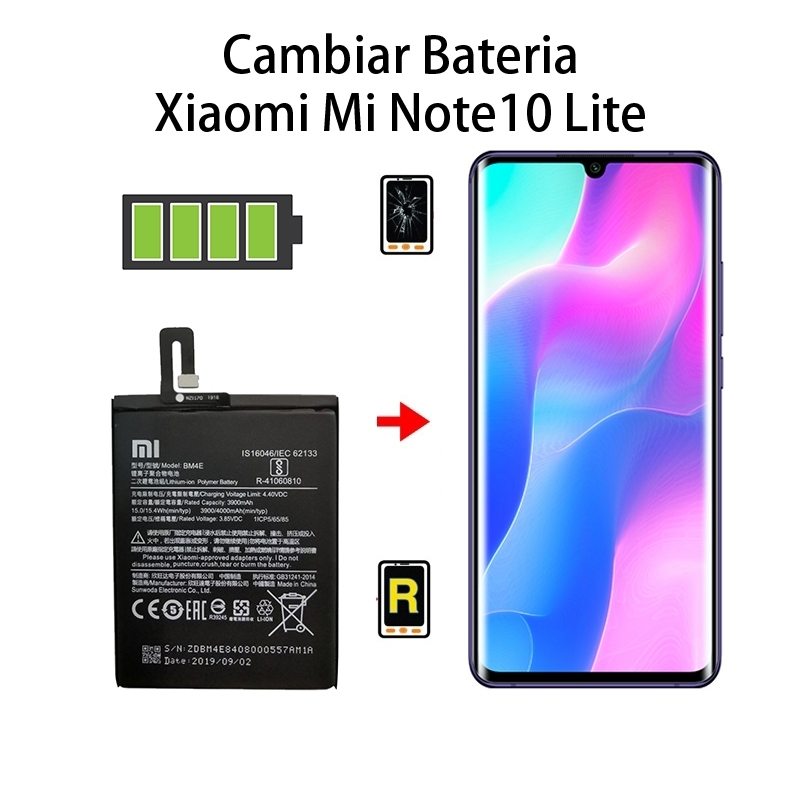 Cambiar Batería Xiaomi Mi Note 10 Lite