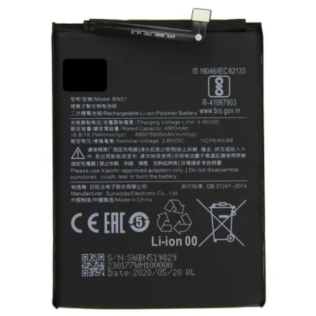 Bateria BN51 Para Xiaomi Redmi 8 / Redmi 8A De 5000mAh