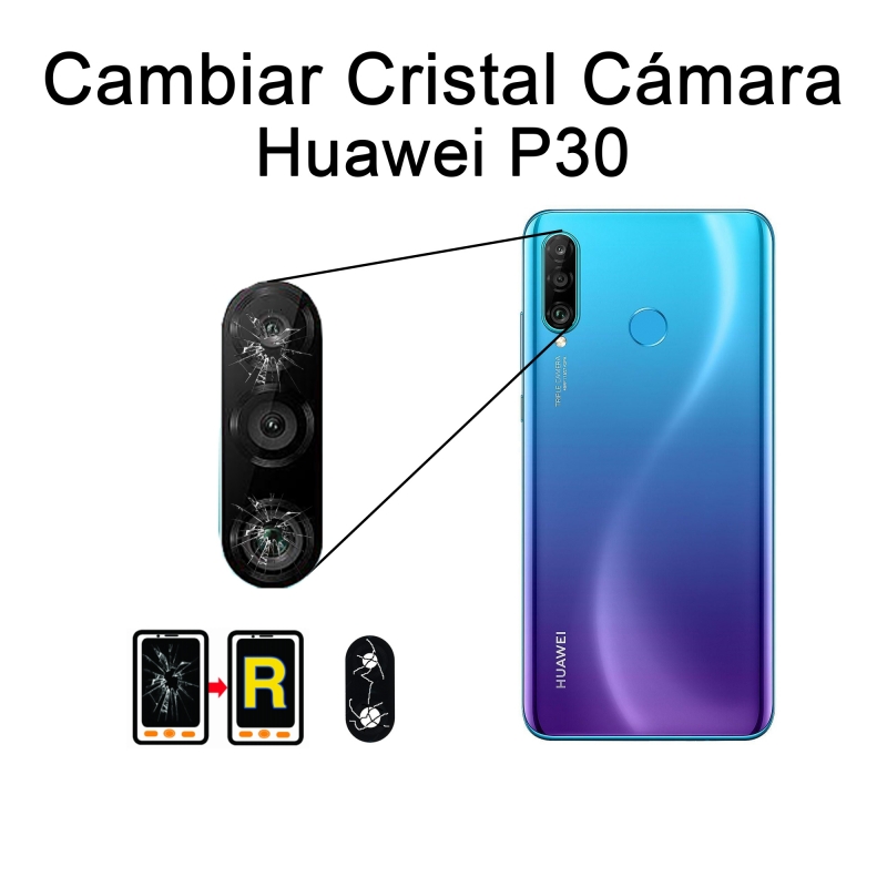 Cambiar Cristal Cámara Huawei P30
