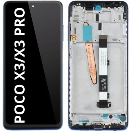 Pantalla Completa Tactil Y LCD Con Marco Para Xiaomi Poco X3 / X3 PRO (NEGRO)