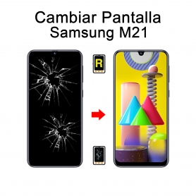 Cambiar Pantalla Samsung Galaxy M21 Original Con Marco