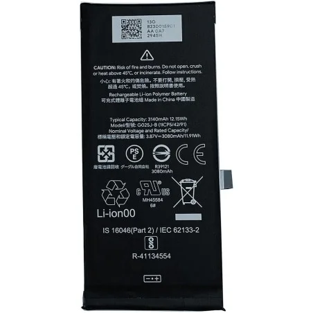 Batería compatible con Google Pixel 4A 4G G025J-B 3140 mAh