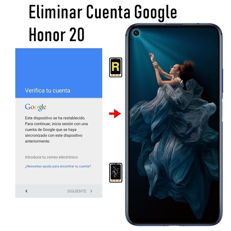 Eliminar Cuenta Google Honor 20