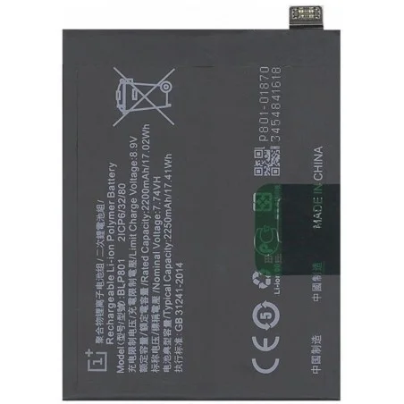 Batería de repuesto compatible con BLP801 Oppo 1+ OnePlus 8T / OnePlus 9 RT