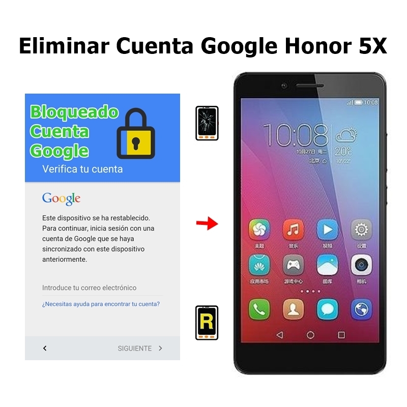 Eliminar Cuenta Google Honor 5X