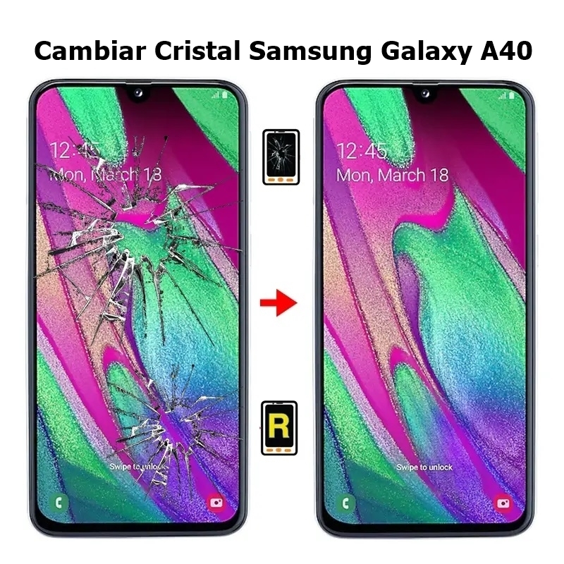 Cambiar Cristal Samsung Galaxy A40