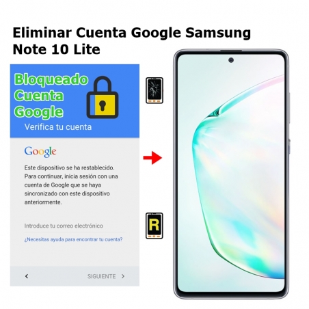 Eliminar Cuenta Google Samsung Note 10 Lite