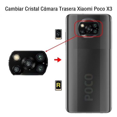 Cristal Cámara Trasera Xiaomi Poco X3 | Reparar Xiaomi Madrid