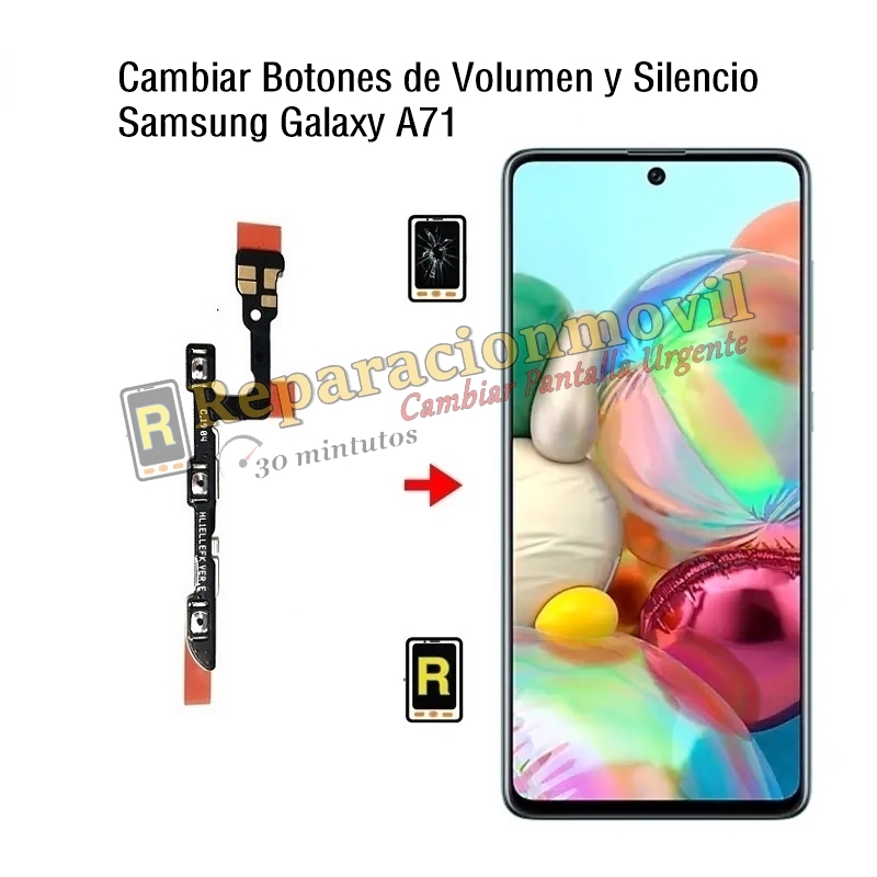 Cambiar Botones de Volumen y Silencio Samsung Galaxy A71