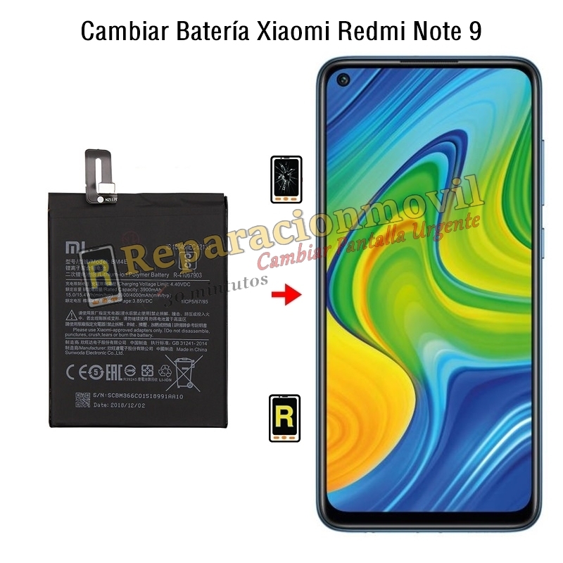 Cambiar Batería Xiaomi Redmi Note 9 BN62