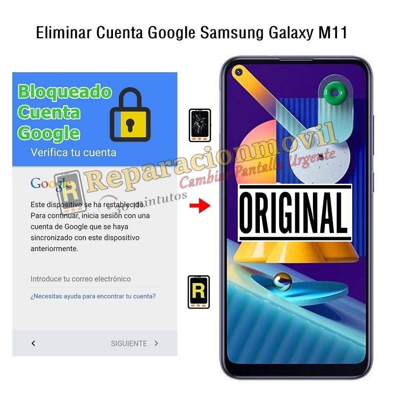 Eliminar Cuenta Google Samsung Galaxy M11