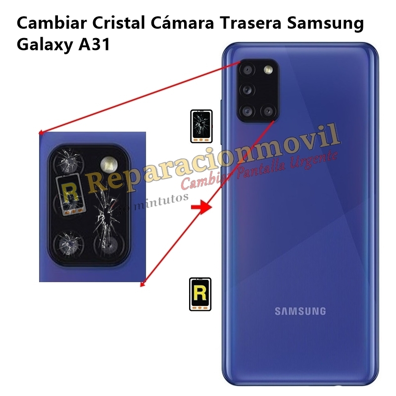 Cambiar Cristal Cámara Trasera Samsung Galaxy A31