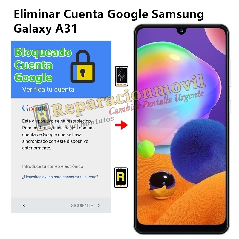 Eliminar Cuenta Google Samsung Galaxy A31