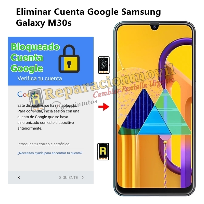 Eliminar Cuenta Google Samsung Galaxy M30S