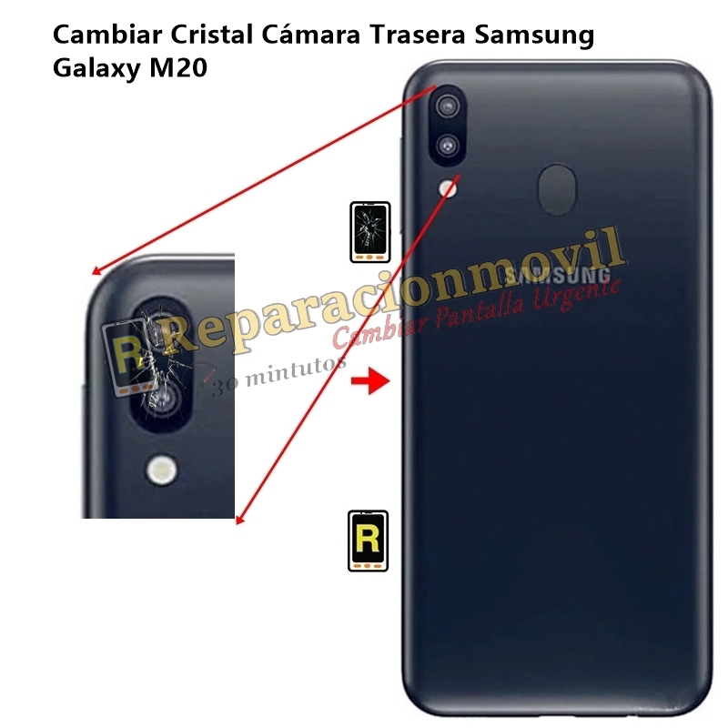 Cambiar Cristal Cámara Trasera Samsung Galaxy M20
