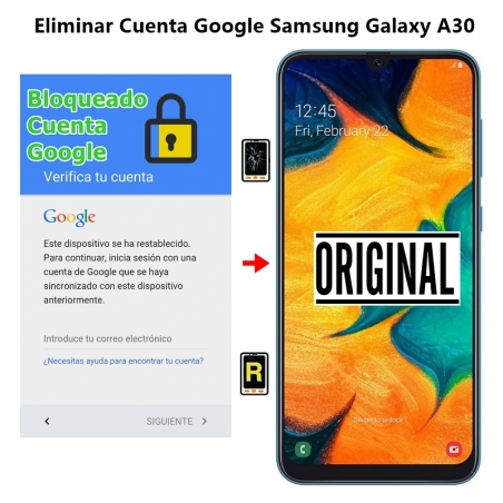 Eliminar Cuenta Google Samsung Galaxy A30