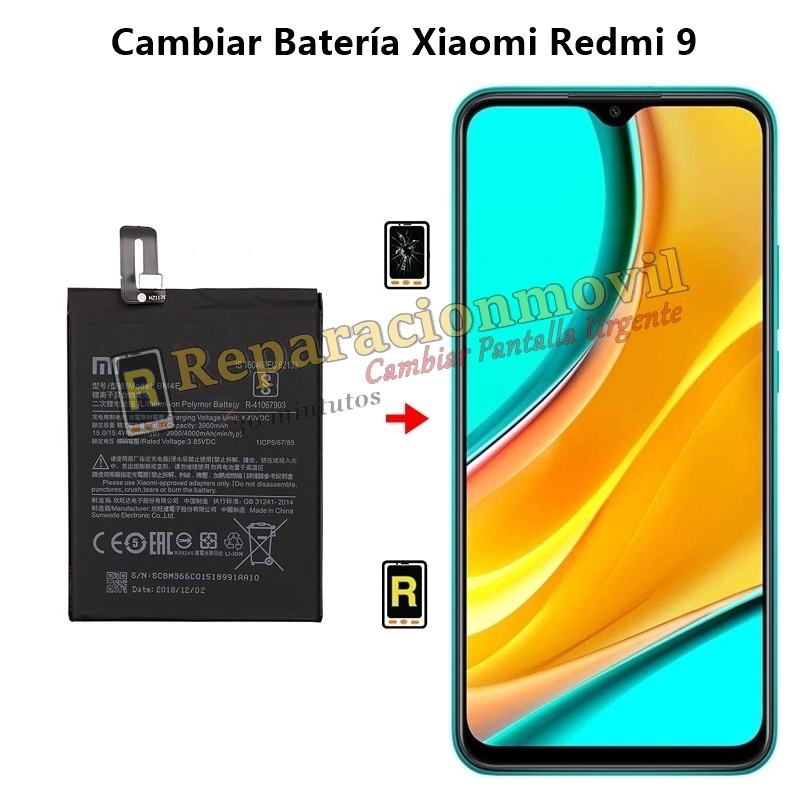 Cambiar Batería Xiaomi Redmi 9 BN54