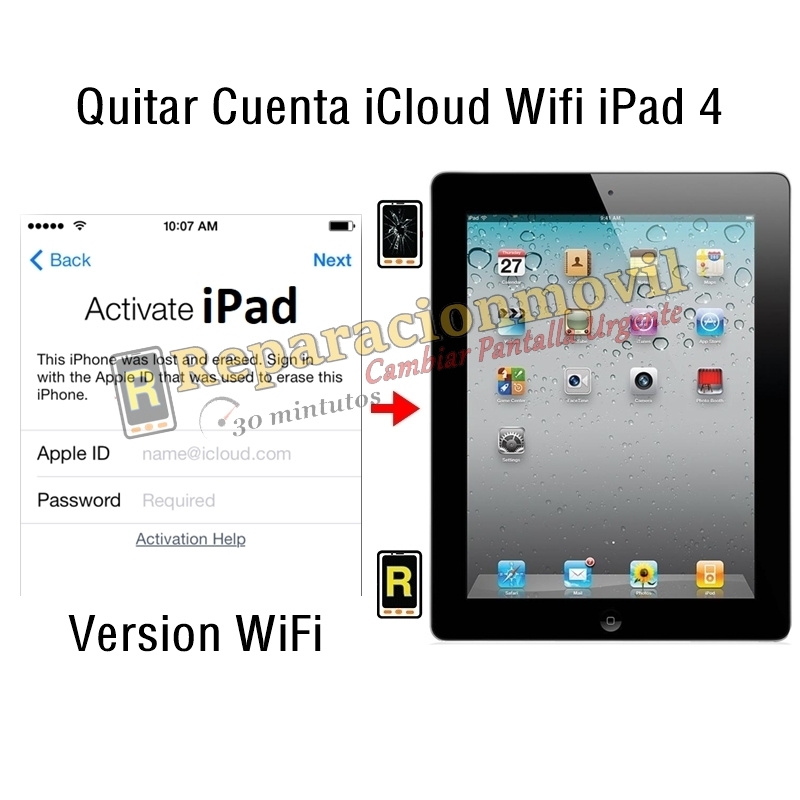 Quitar Cuenta iCloud Wifi iPad 4