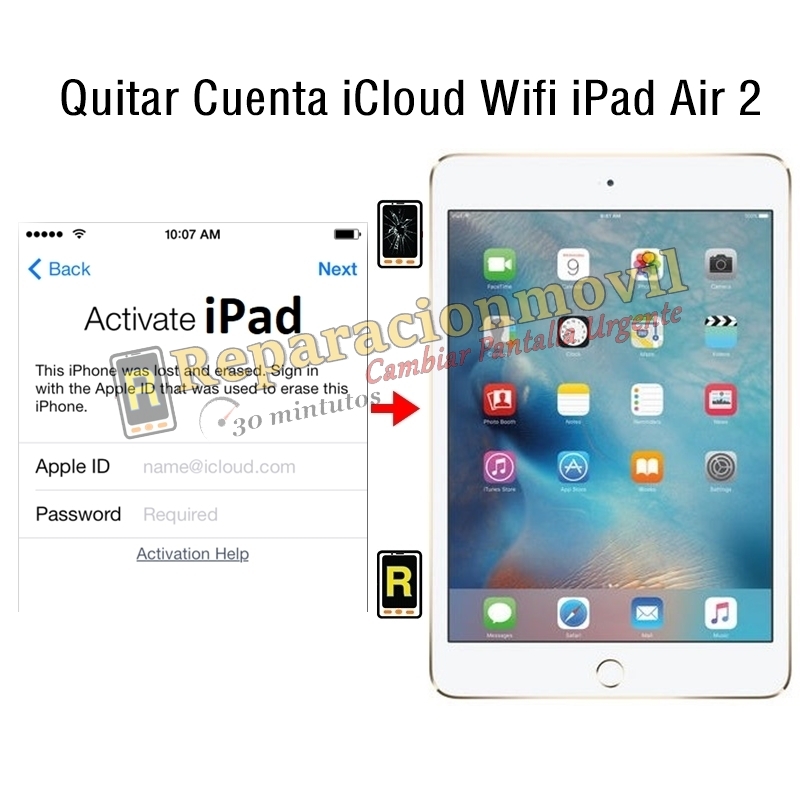 Quitar Cuenta iCloud Wifi iPad Air 2