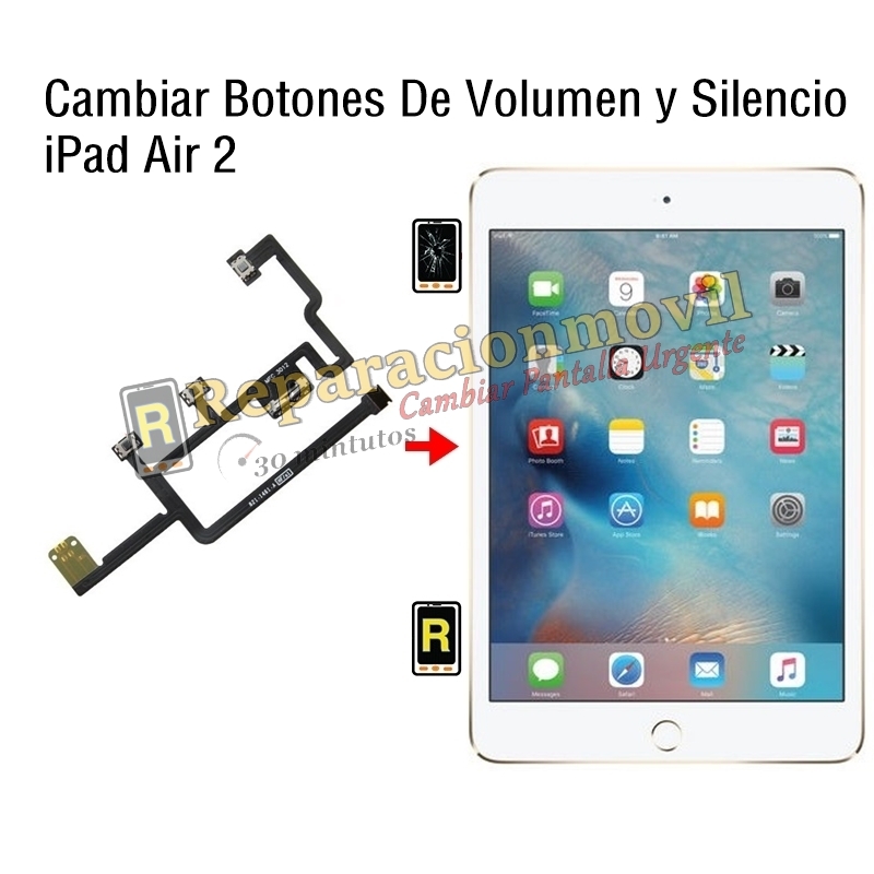 Cambiar Botones De Volumen y Silencio iPad Air 2