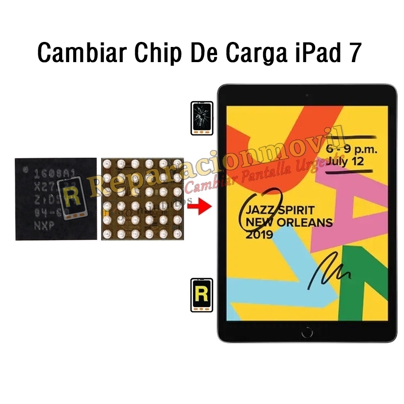 Cambiar Chip De Carga iPad 7 2019