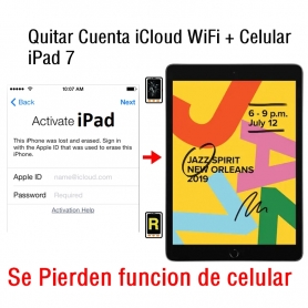 Quitar Cuenta iCloud WiFi + Celular iPad 7 2019