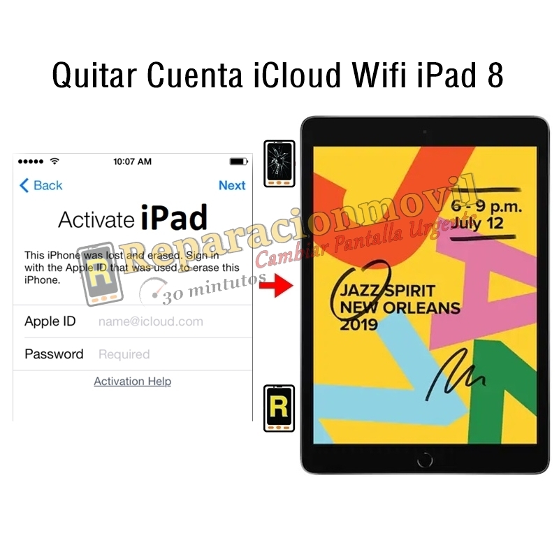 Quitar Cuenta iCloud Wifi iPad 8 2020