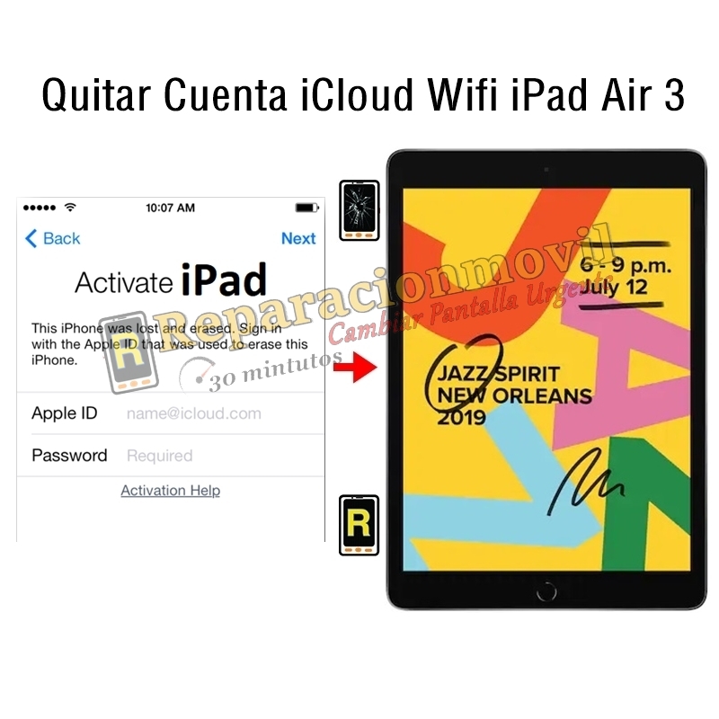 Quitar Cuenta iCloud Wifi iPad Air 3