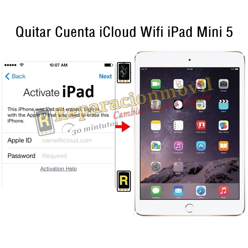 Quitar Cuenta iCloud Wifi iPad Mini 5