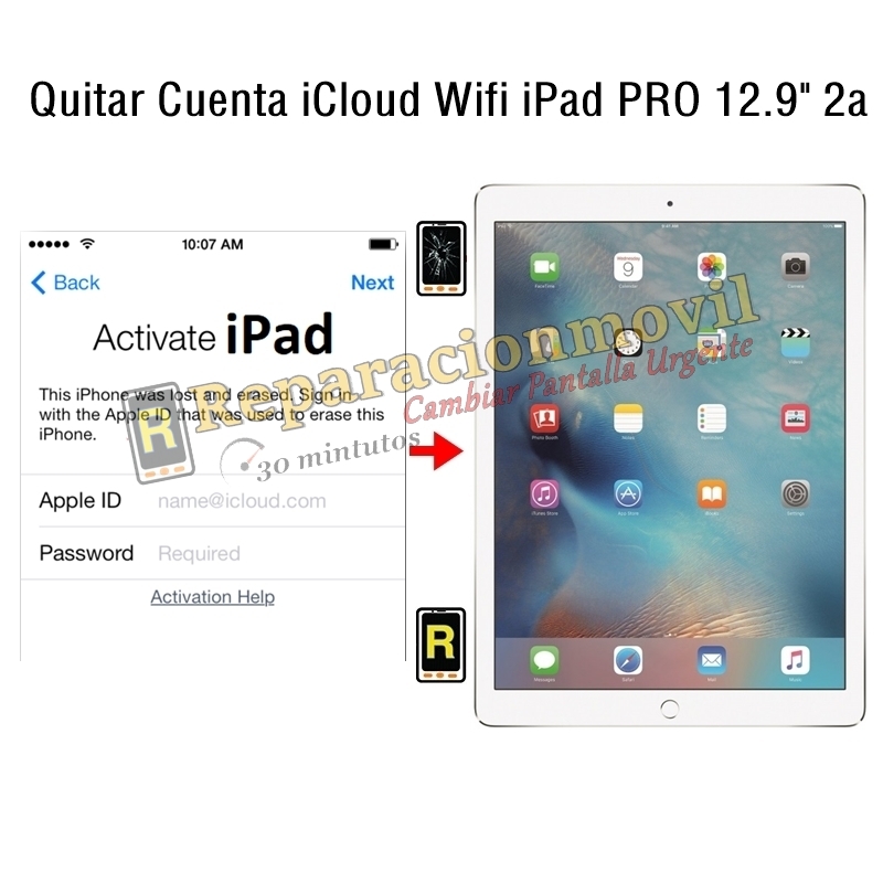 Quitar Cuenta iCloud Wifi iPad Pro 12.9 2017