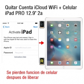 Quitar Cuenta iCloud WiFi + Celular iPad Pro 12.9 2017