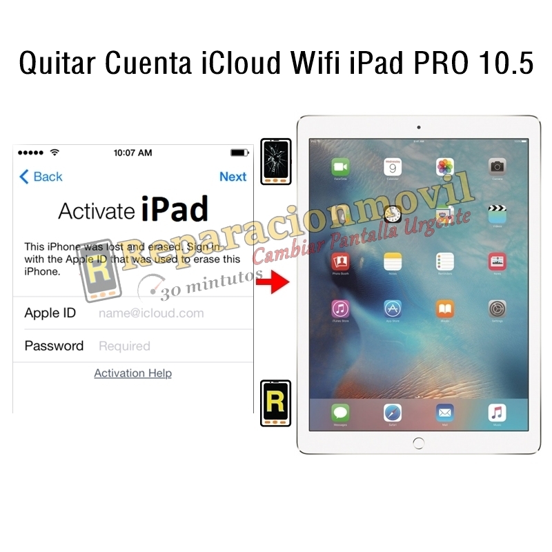 Quitar Cuenta iCloud Wifi iPad Pro 10.5