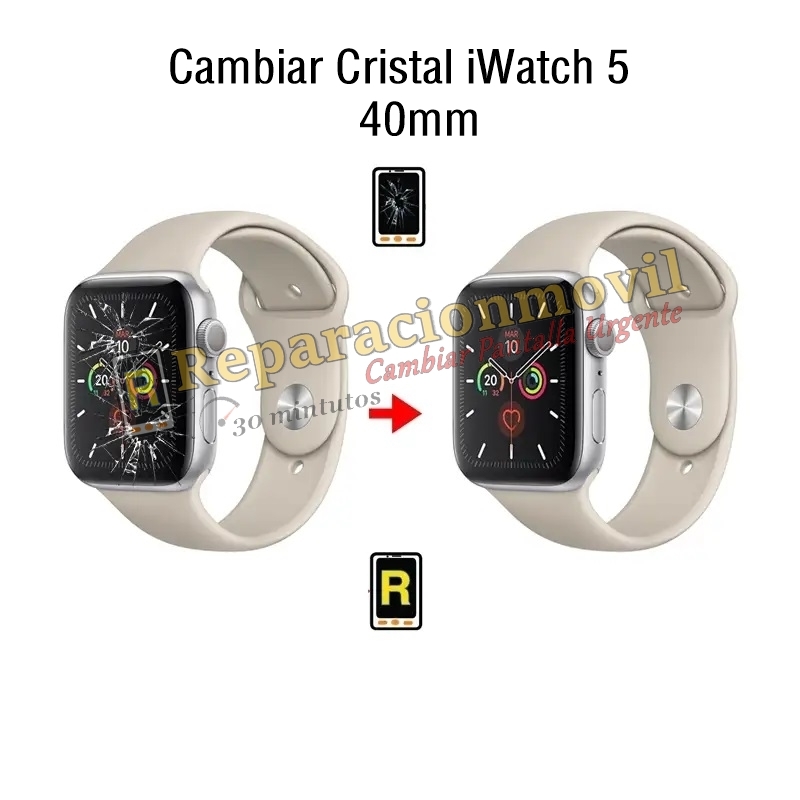 Cambiar Cristal De Pantalla Apple Watch 5 (40MM)