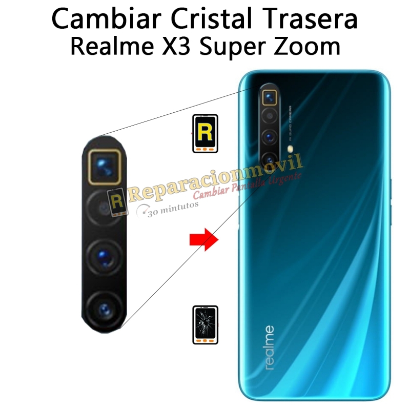 Cambiar Cristal Cámara Trasera Realme X3 Super Zoom