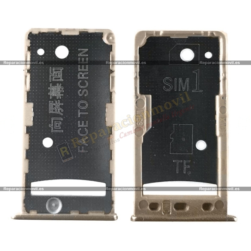 Bandeja Dual SIM/SD Dorada Para Xiaomi Redmi 5A
