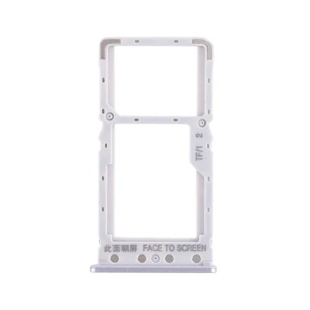 Bandeja Dual SIM/Micro SD Plateada Para Xiaomi Redmi 6A