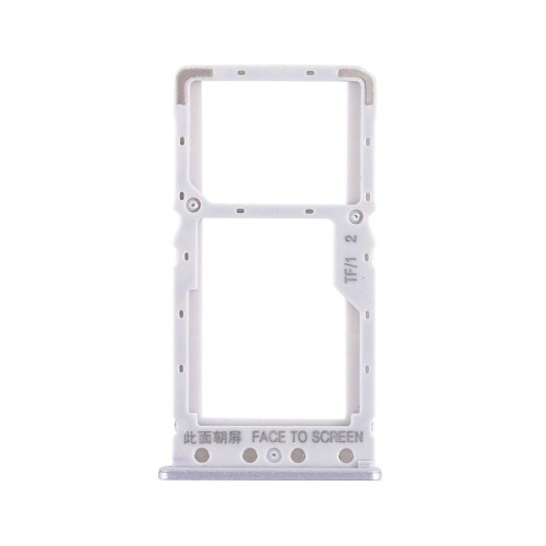 Bandeja Dual SIM/Micro SD Plateada Para Xiaomi Redmi 6A