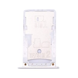 Bandeja Dual SIM/SD Blanca/Plateada Para Xiaomi Redmi Note 4