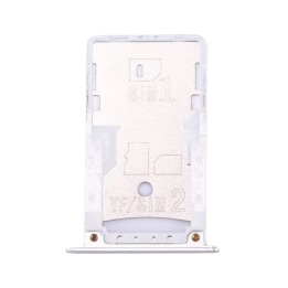 Bandeja Dual SIM/SD Blanca/Plateada Para Xiaomi Redmi Note 4