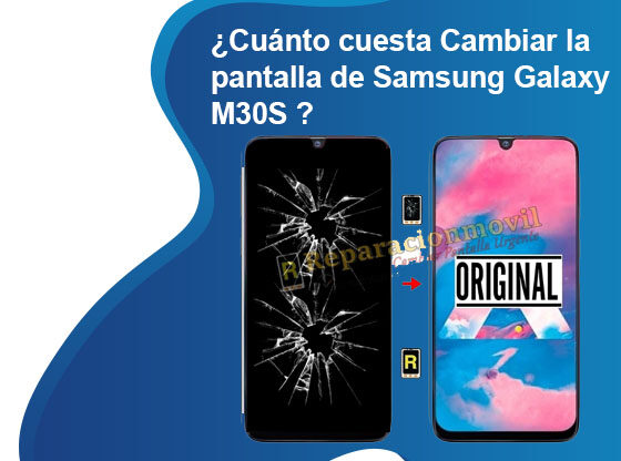 Cuánto cuesta Cambiar la pantalla de Samsung Galaxy M30