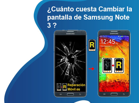 Cuánto cuesta Cambiar la pantalla de Samsung Note 3