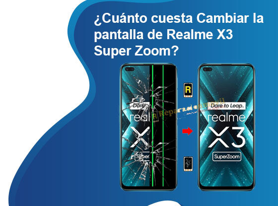 Cuánto cuesta Cambiar la pantalla de Realme X3 Super Zoom