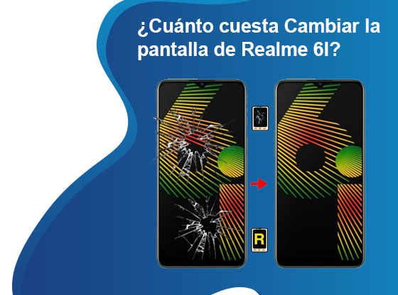 Cuánto cuesta Cambiar la pantalla de Realme 6I