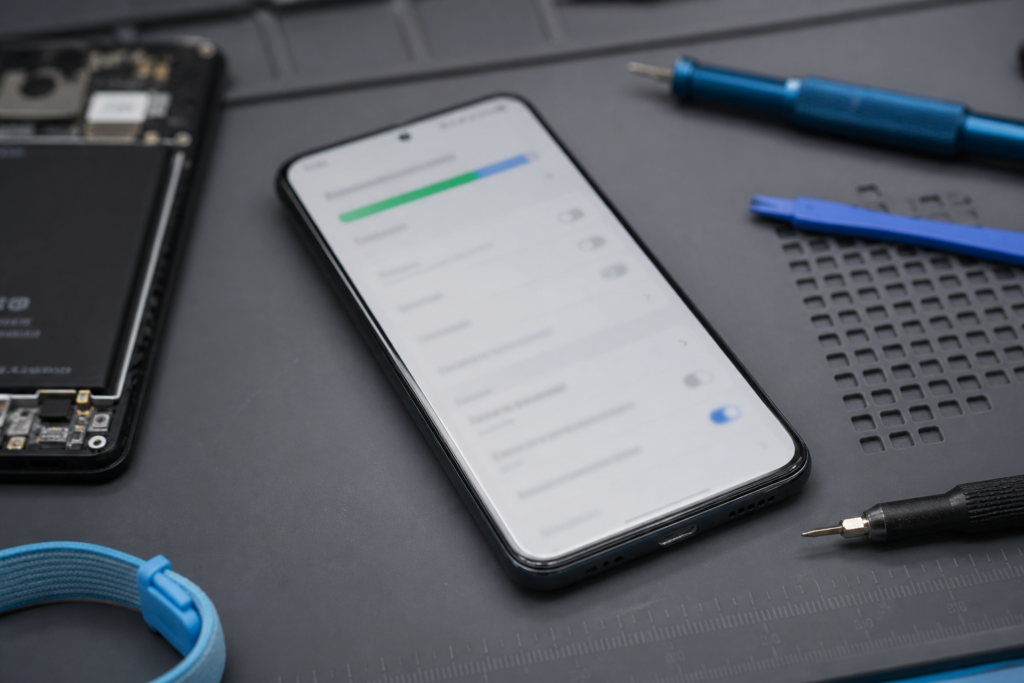 Pantalla de OPPO A60 5G mostrando el uso de la batería en ColorOS
