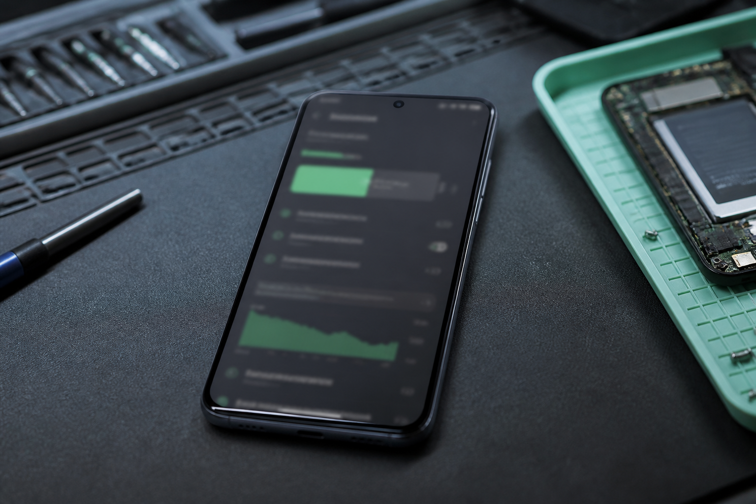 Pantalla de OPPO Find X6 mostrando el uso de la batería en ColorOS